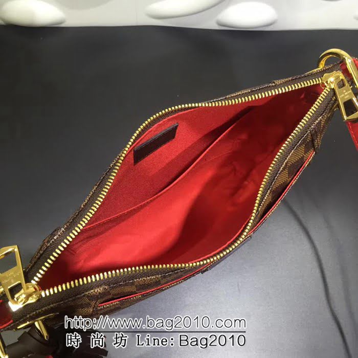 路易威登LV頂級原單棋盤格單肩包 正品複製原單SOUTH BANK BESACE N42230 YDH1431